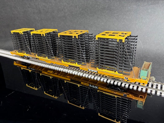 WalthersProto HO Scale 89' Flatcar with Truck Frames